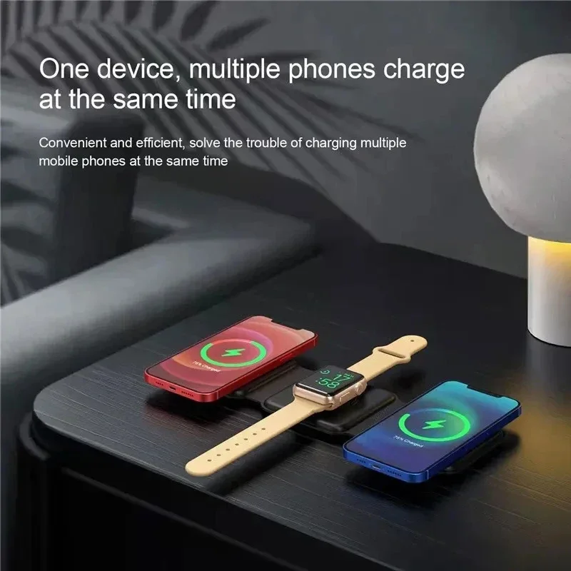 Smartwatch Watches Compatible With Iphone - 3 In 1 Magnetic Portable Wireless