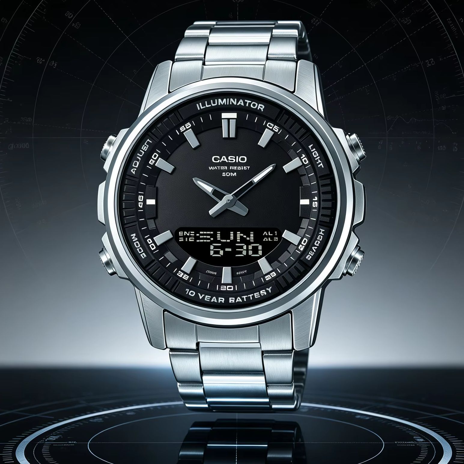 Casio Watches Smartwatch - Casio AMW‑880D | Stainless Steel Men