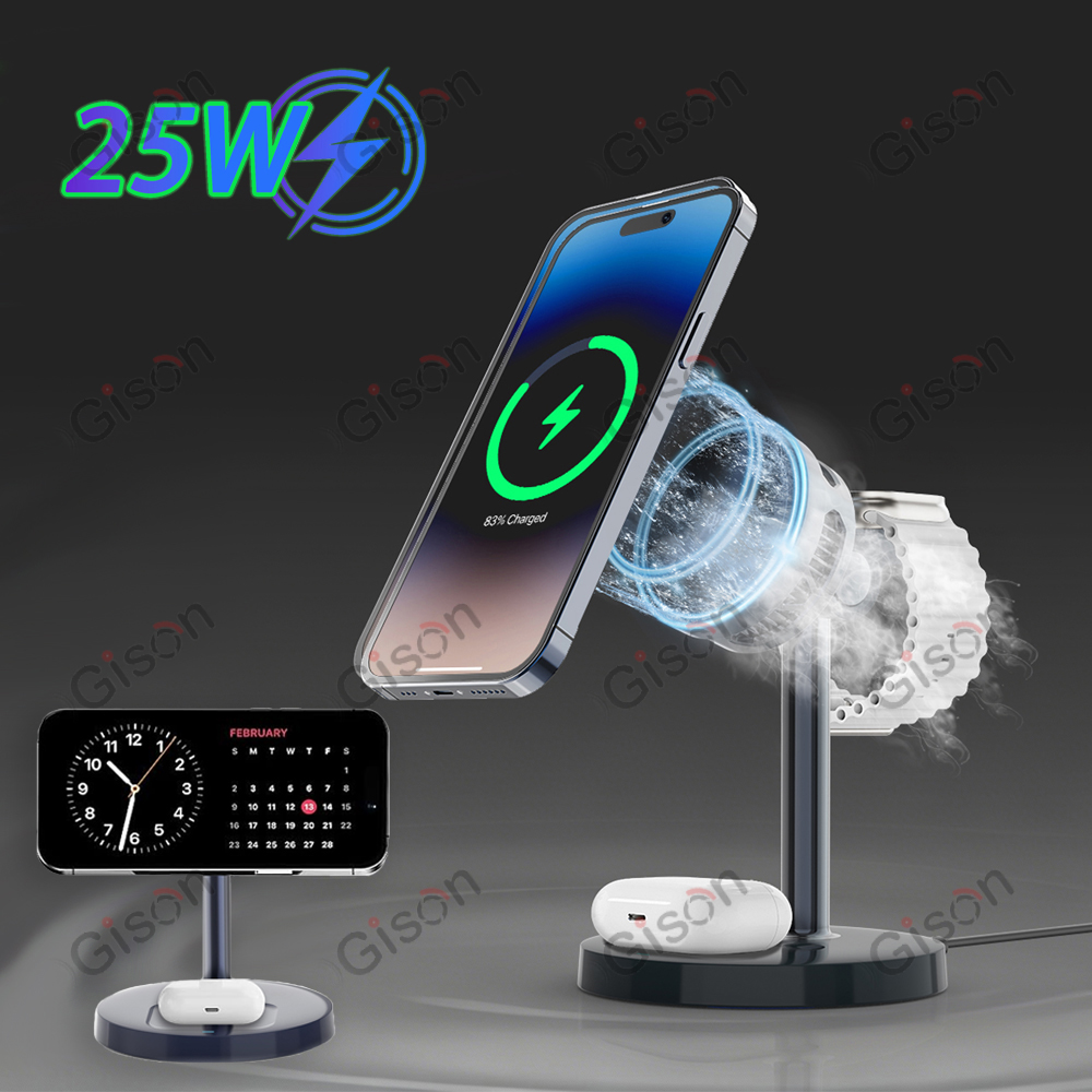 Smartwatch Watches Compatible With Iphone - Magnetic 3 in 1 Wireless Charger