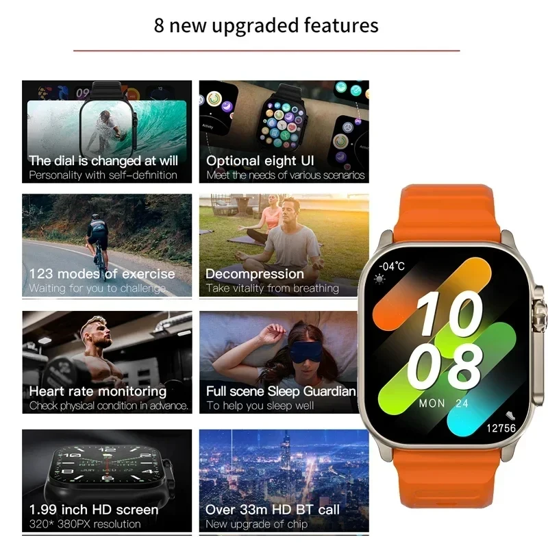 New Watch T10 Ultra Smart Watc - đánh giá và giá Smartwatch Watches For Mens