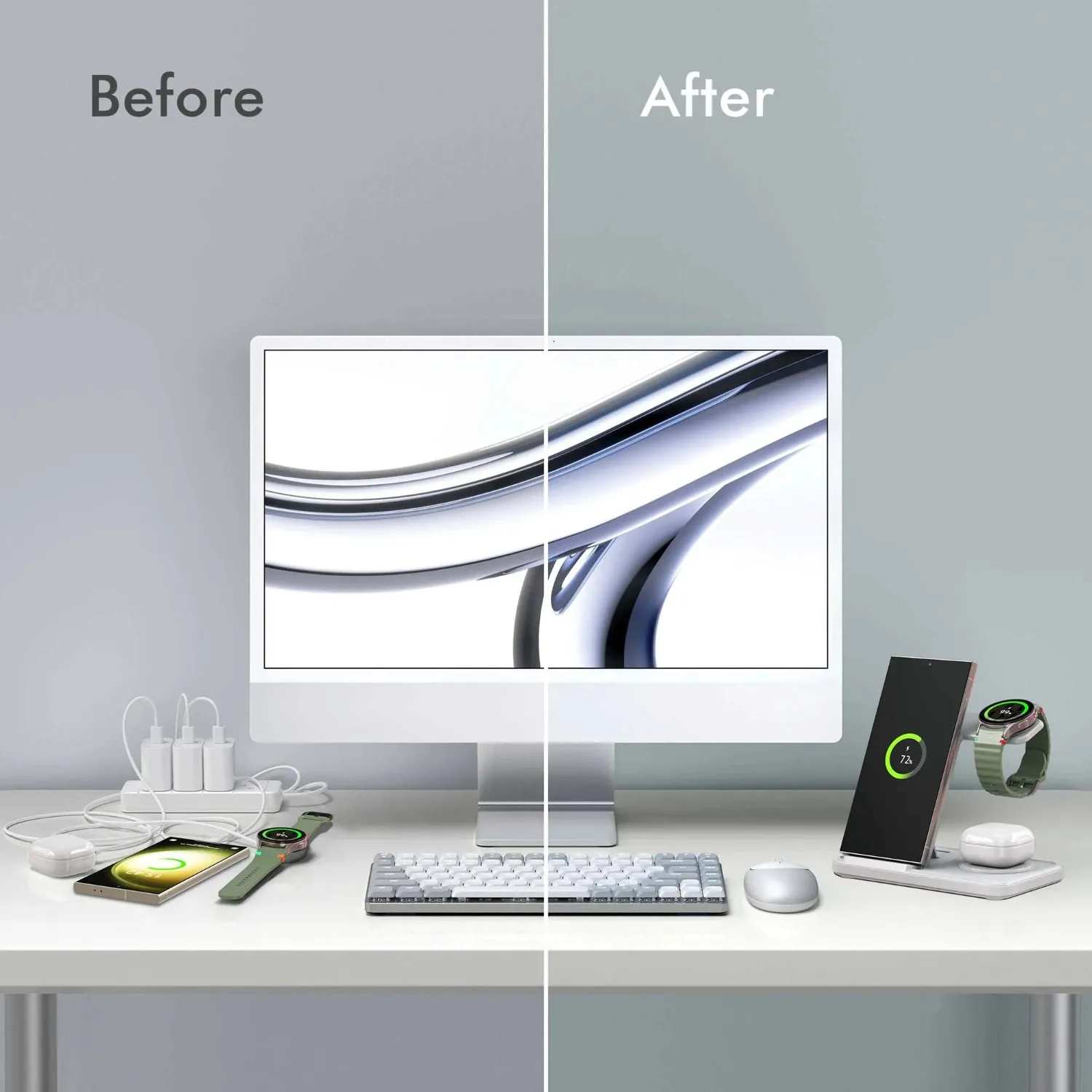 Desktop 3-in-1 Wireless Charge - đánh giá và giá Smartwatch Watches Compatible With Iphone