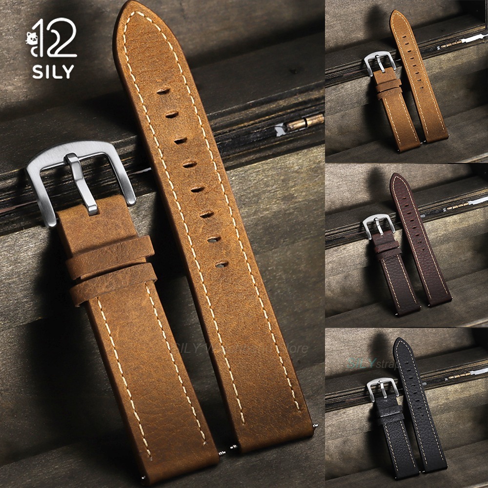 20/22mm Calfskin Leather Watch - đánh giá và giá Smartwatch Vintage Watches For Men
