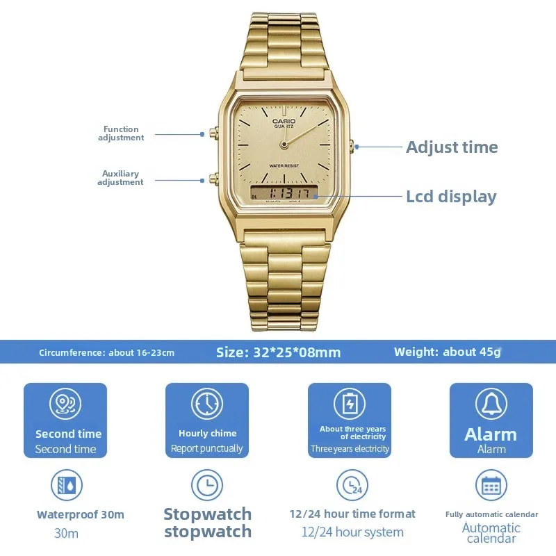 Casio AQ-230GA-9D Vintage Dual - đánh giá và giá Casio Watches Smartwatch