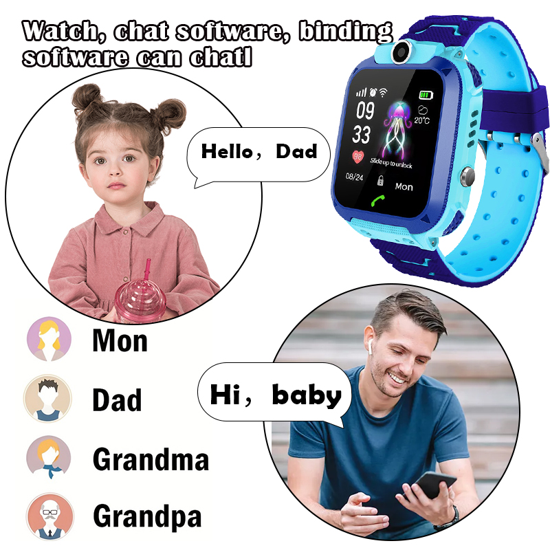 Q12B Kids Smart Watch with SOS - đánh giá và giá Smartwatch Watches For Kid Boy With Gps