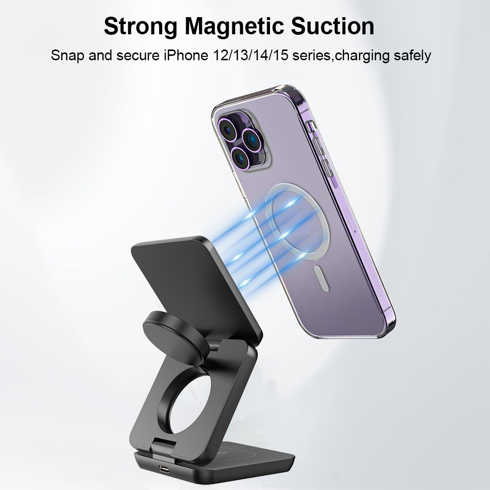 3 in 1 Foldable Magnetic Wirel - đánh giá và giá Smartwatch Watches Compatible With Iphone