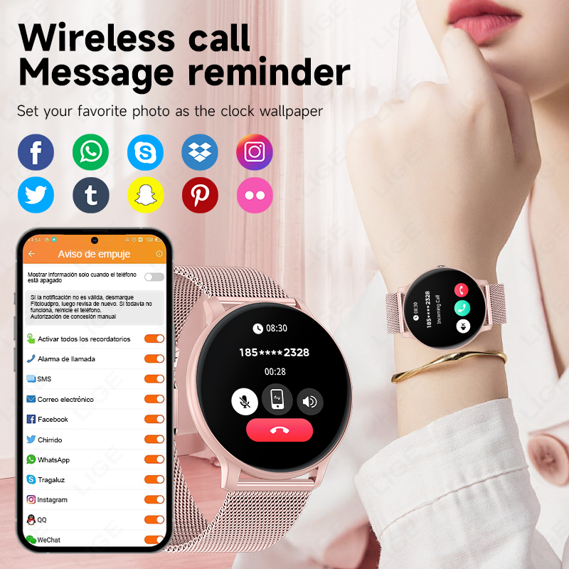 LIGE Waterproof Women Smart Wa - đánh giá và giá Watches Ladies Smartwatch