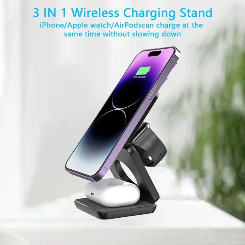 3 in 1 Foldable Magnetic Wirel - đánh giá và giá Smartwatch Watches Compatible With Iphone