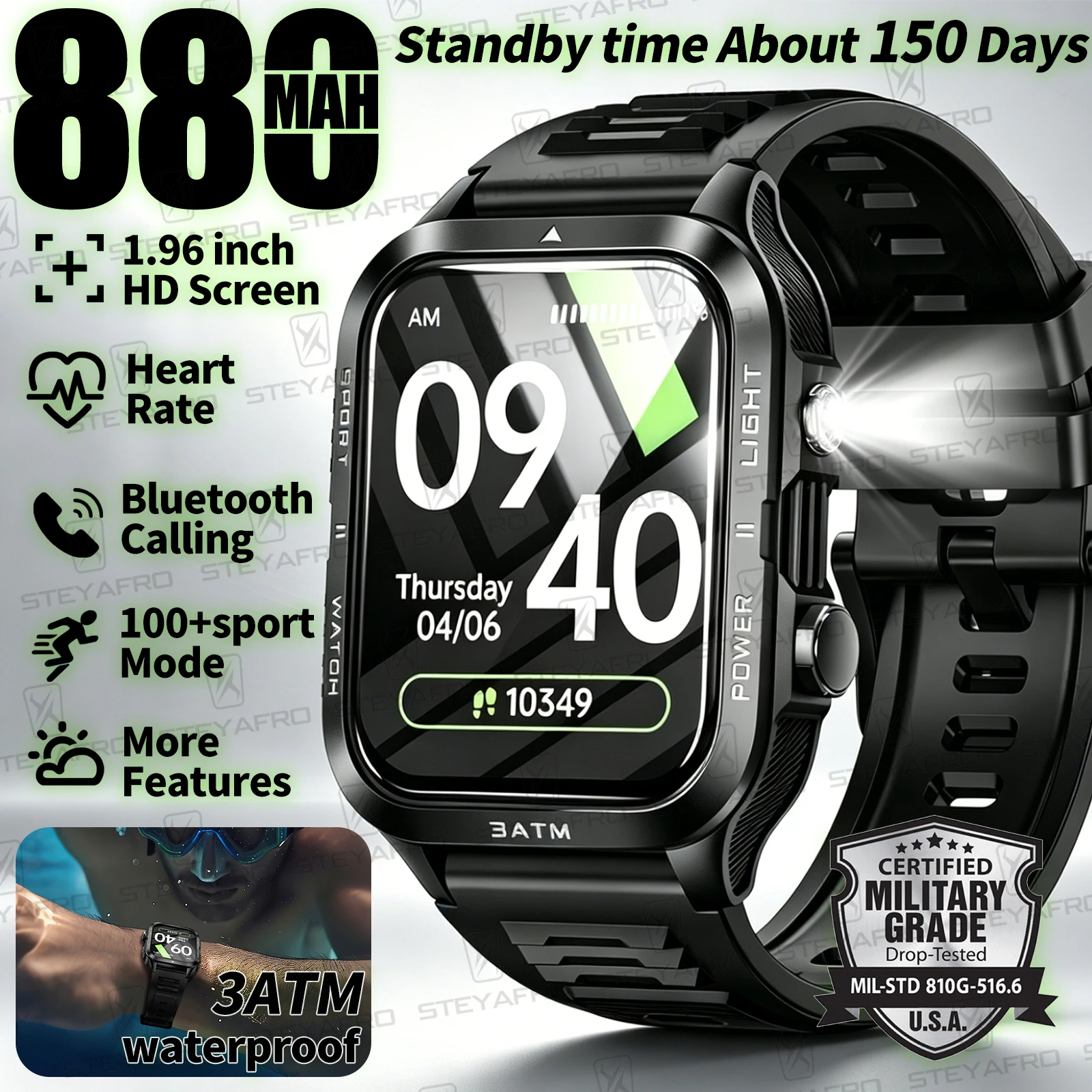 Military Grade SmartWatch Men  - đánh giá và giá Smartwatch Watches For Mens