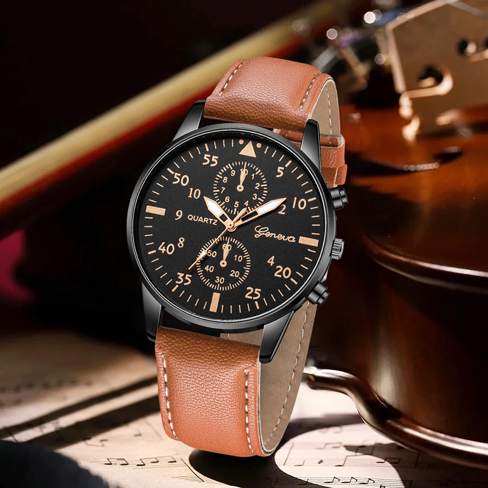 AAA3Pcs Geneva Men Chronograph - đánh giá và giá Smartwatch Vintage Watches For Men