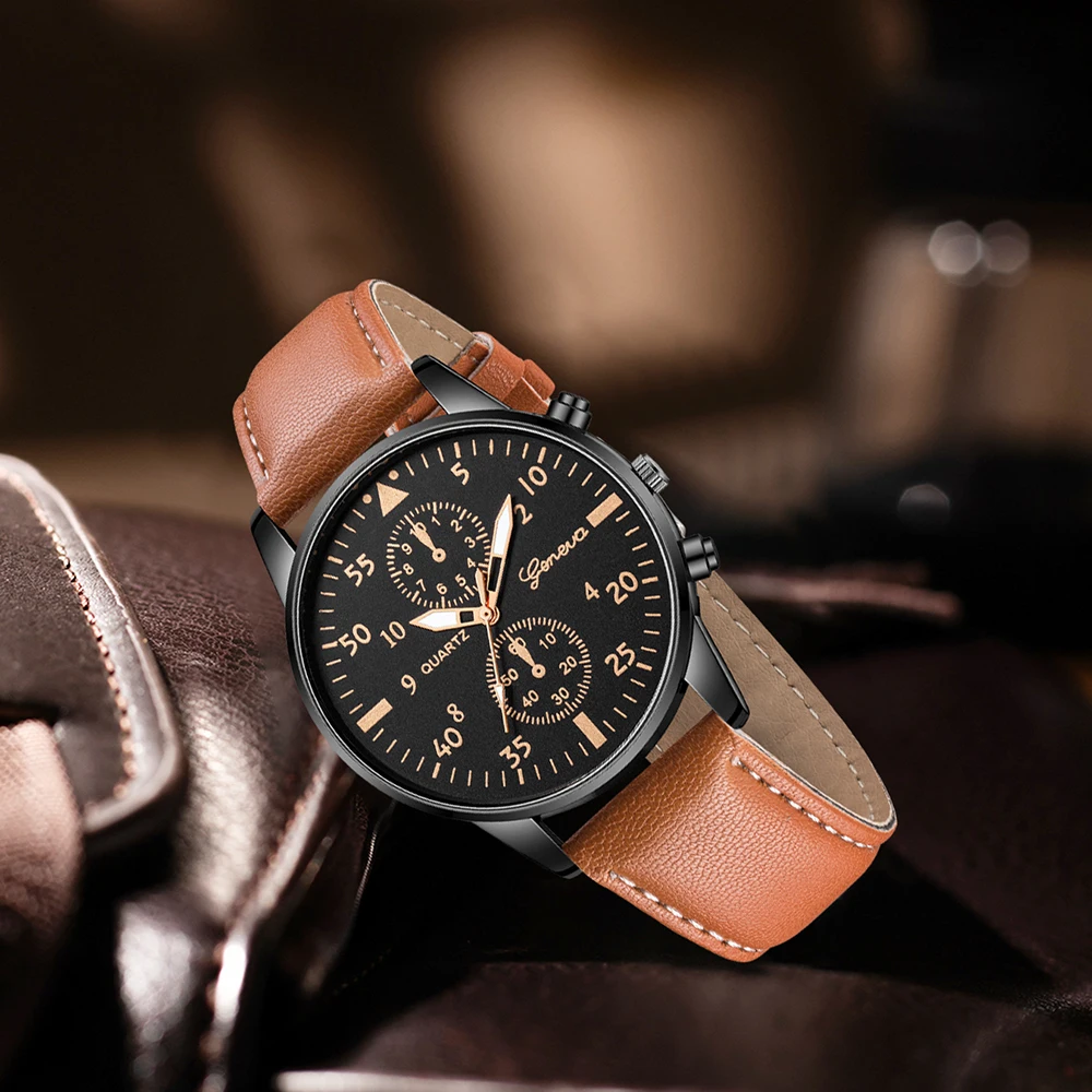 AAA3Pcs Geneva Men Chronograph - đánh giá và giá Smartwatch Vintage Watches For Men